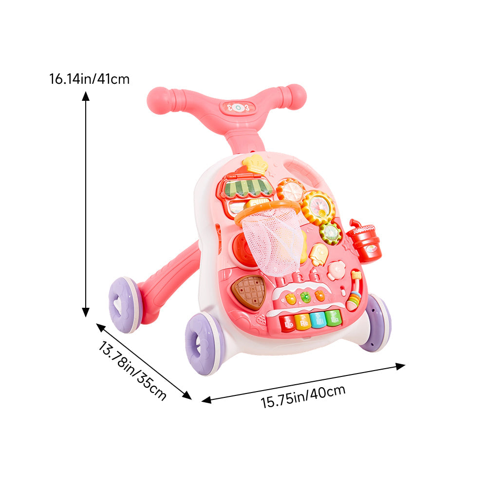 2-in-1 Baby Walker and Activity Table – Early Learning Entertainment Center