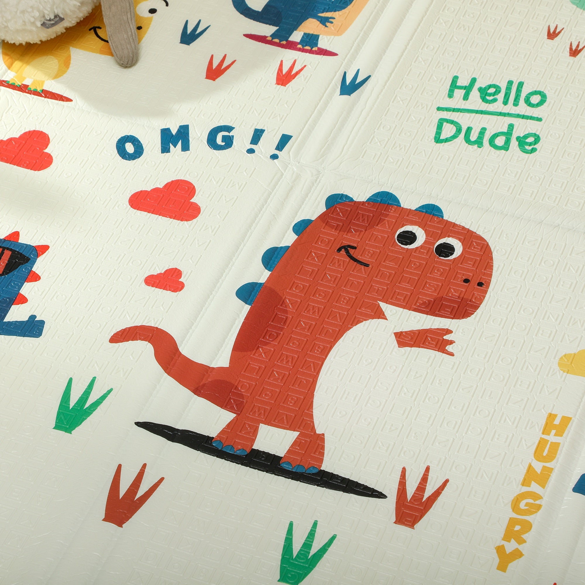 Reversible Baby Crawling Mat – Dinosaur Theme, Non-Toxic and Soft